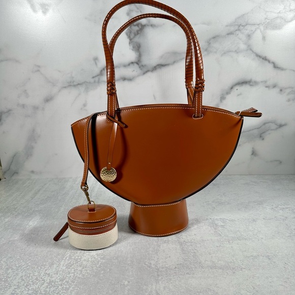 Staud Brown Leather Lantern Handbag - Picture 5 of 5